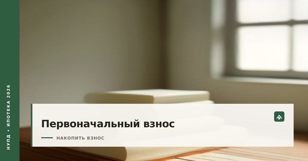 Обложка статьи о первоначальном взносе: накопленные купюры рядом с моделью дома