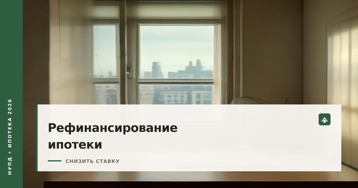 Обложка статьи о рефинансировании ипотеки: старая и новая папки с кредитными документами